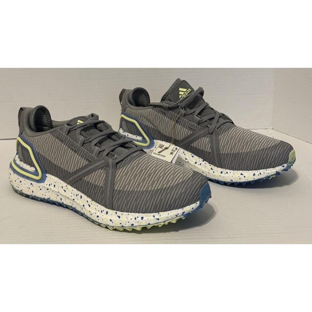 Adidas Solarthon Boost Spikeless Golf Turf Shoes Grey Green FZ1025 Mens Size 9.5
